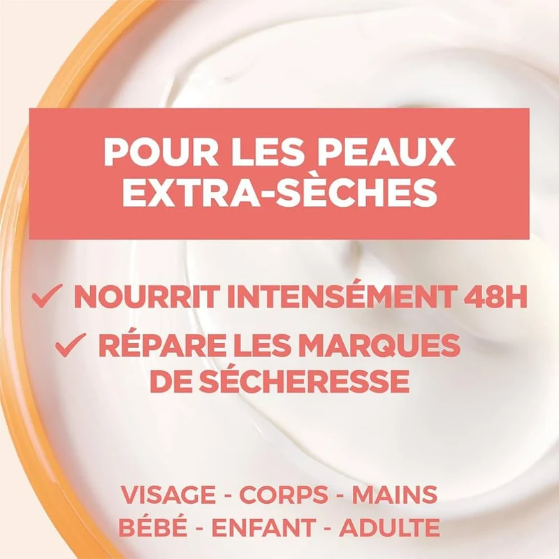 Mixa Intensif Peaux Sèches La Crème Des Peaux Extra-Sèches Multi Usages Visage Corps Mains Pieds Nourrit 48H Et Répare Pénétration Rapide Hypoallergénique