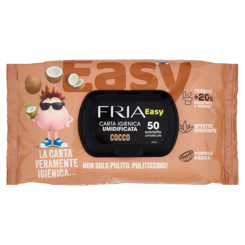 Fria Easy Carta igienica umidificata Cocco 50 pz — Carta igienica umidificata