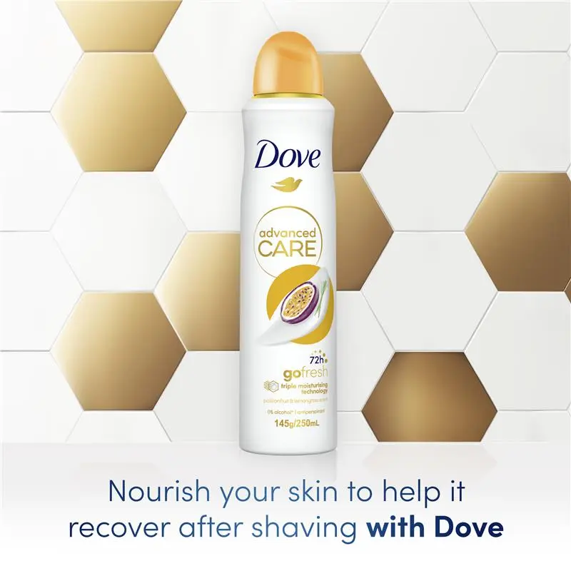 Dove Déodorant Spray Women Advanced Care Antiperspirant Aerosol Passionfruit & Lemongrass