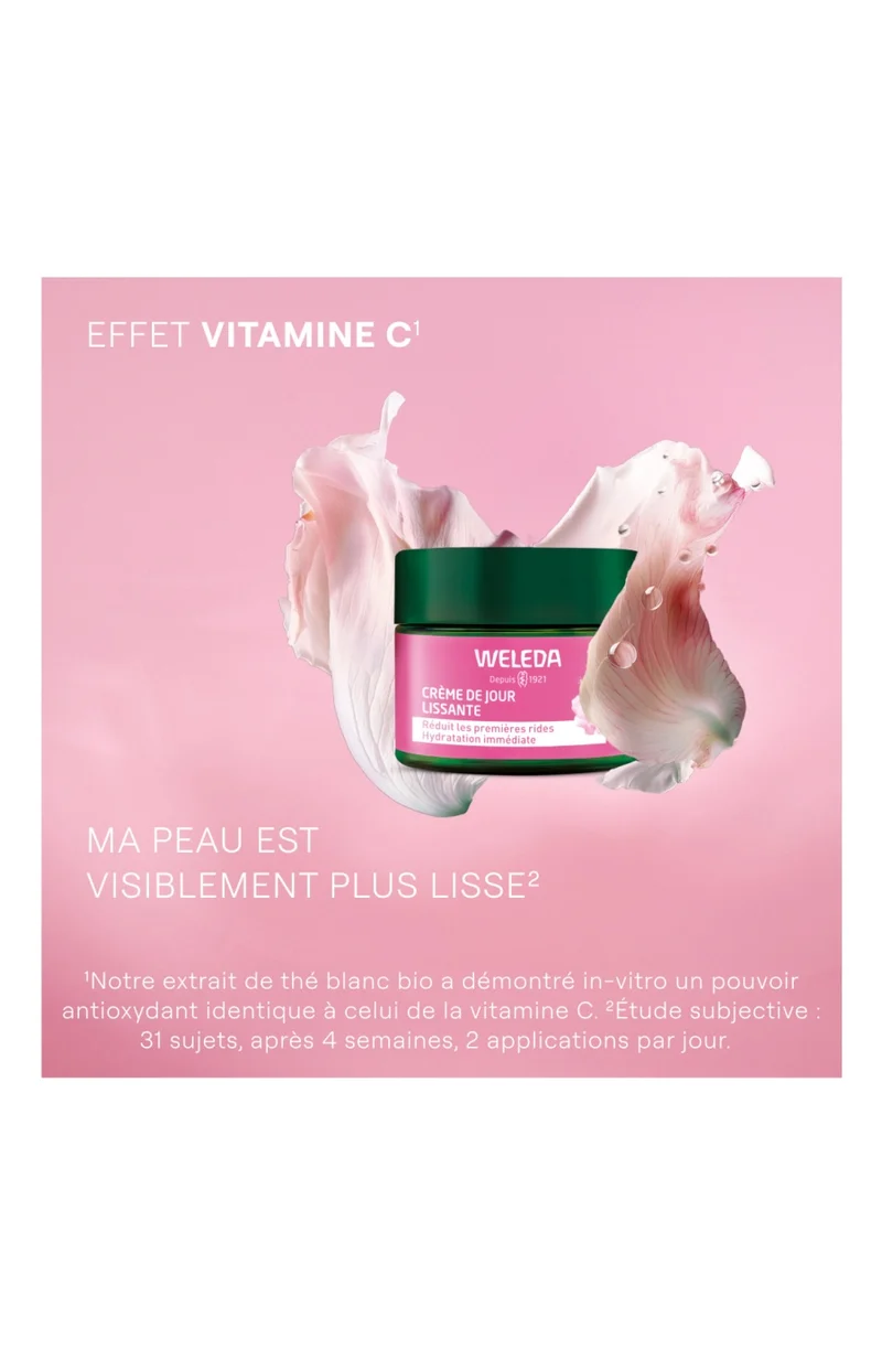 Crème de jour lissante - Rose musquée & thé blanc - Peaux matures