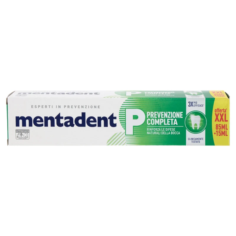 Mentadent P Prevenzione Completa XXL 85 ml + 15 ml — Dentifricio
