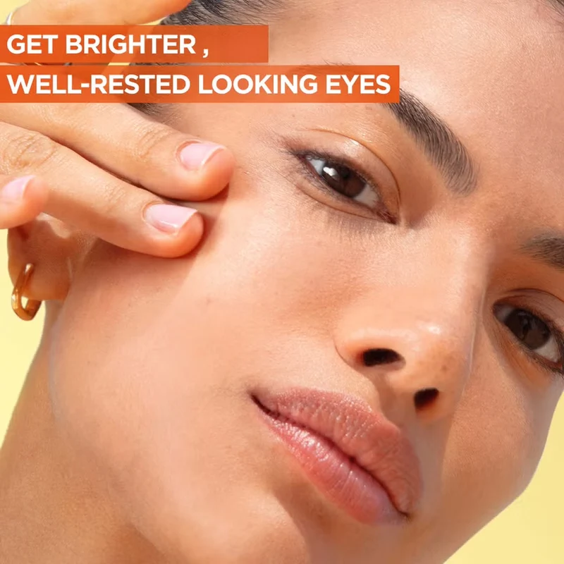 Garnier Soin Yeux Booster D'Éclat 4% Vitamine C Niacinamide Caféine Et Poudre De Banane 15 Ml