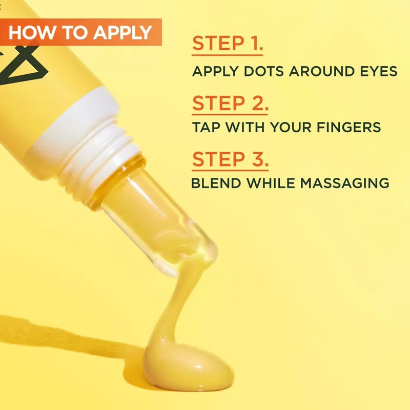 Garnier Soin Yeux Booster D'Éclat 4% Vitamine C Niacinamide Caféine Et Poudre De Banane 15 Ml