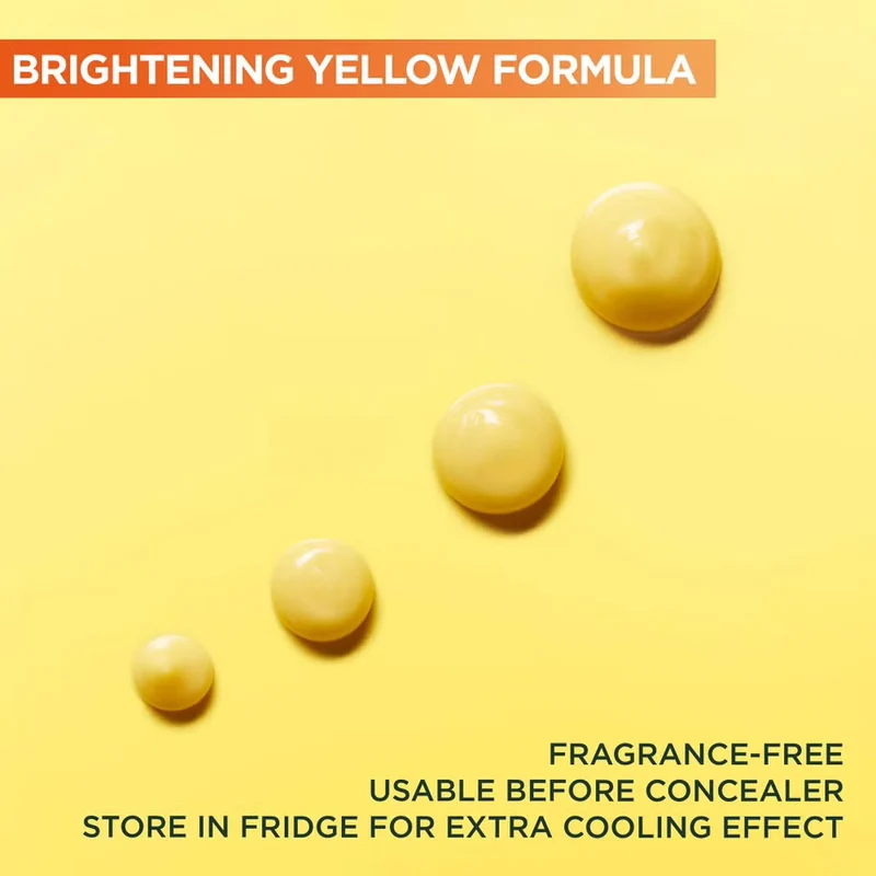 Garnier Soin Yeux Booster D'Éclat 4% Vitamine C Niacinamide Caféine Et Poudre De Banane 15 Ml
