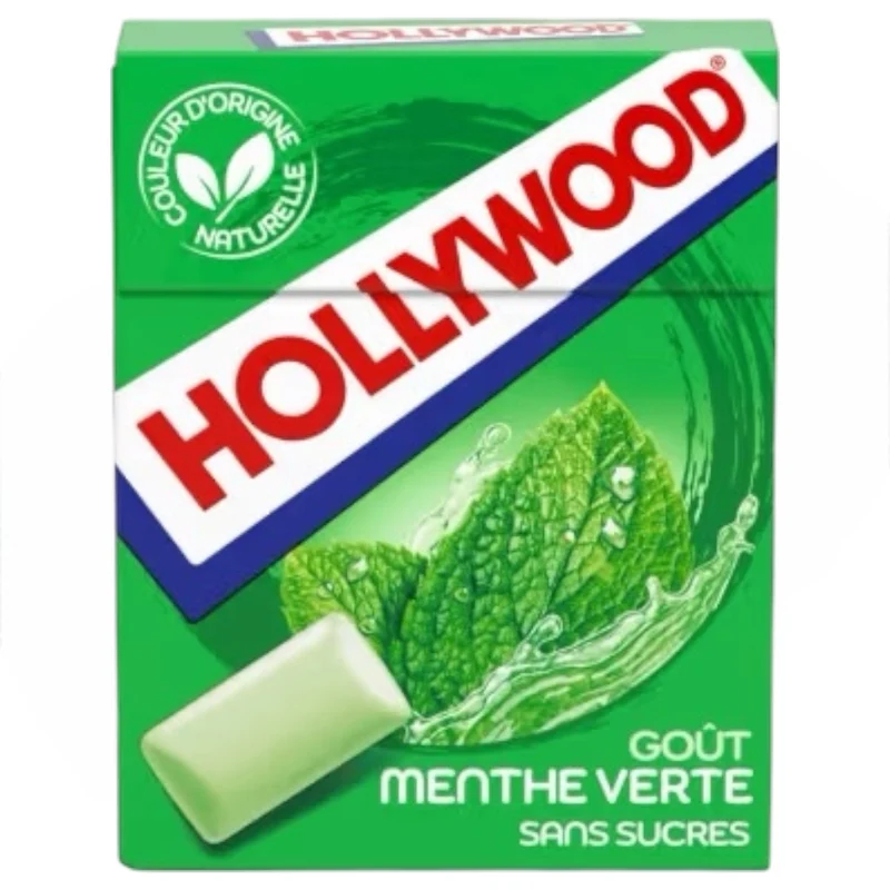 Hollywood 10 Dragées Green Fresh Parfum Menthe Verte Sans Sucres
