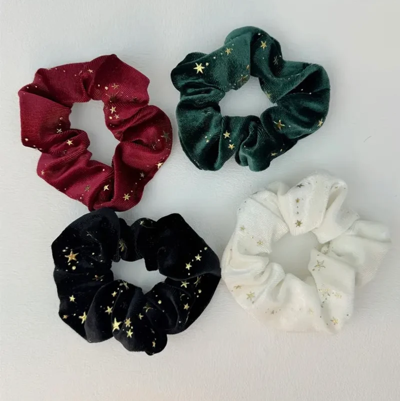 Élastique À Cheveux Chouchou Grand Cercle Étoile En Velours 1Pc