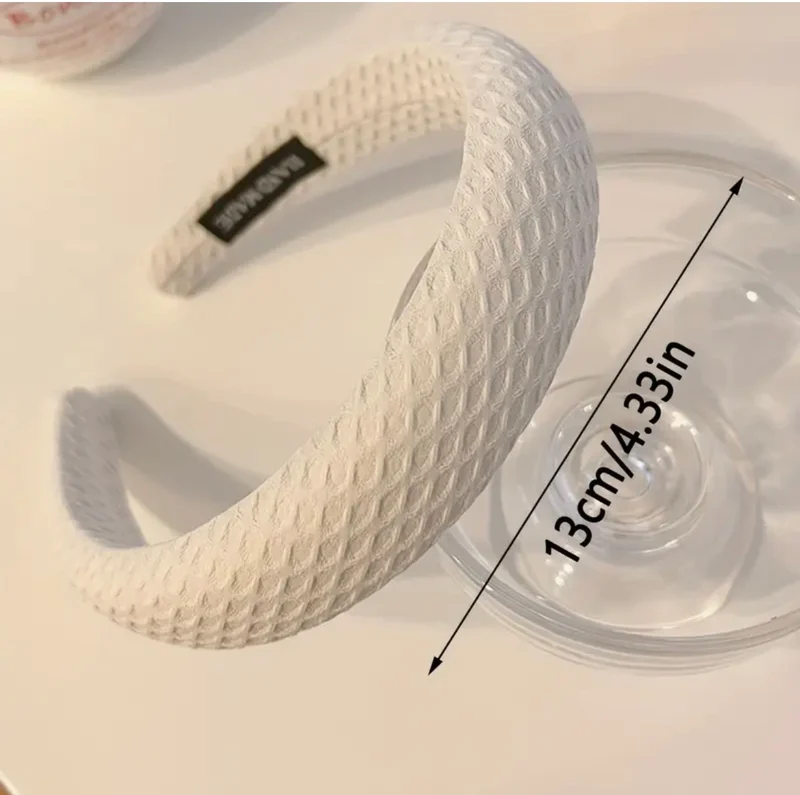Bandeaux Larges Serre Tête En Tissu Gaufré Couleurs Bonbon