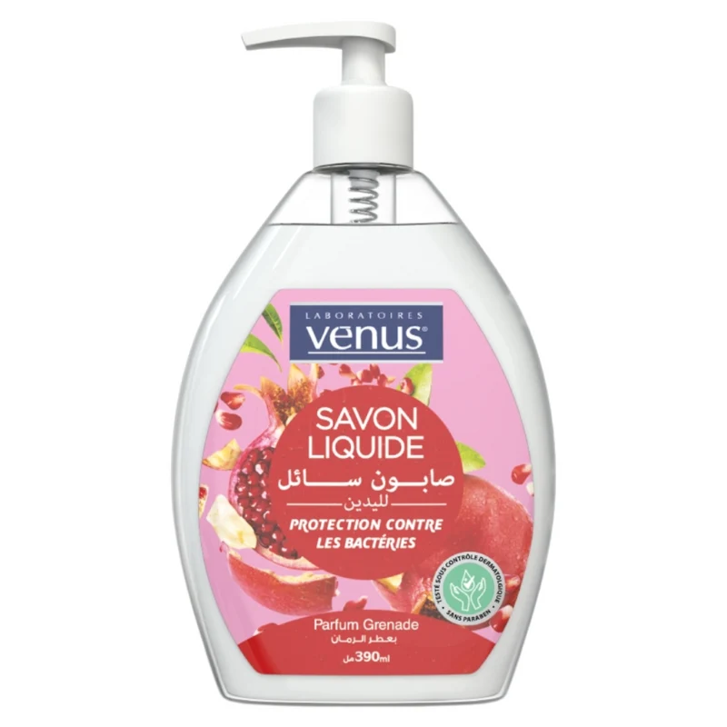 Venus Savon Liquide Protection Contre Les Bactéries Parfum Grenade
