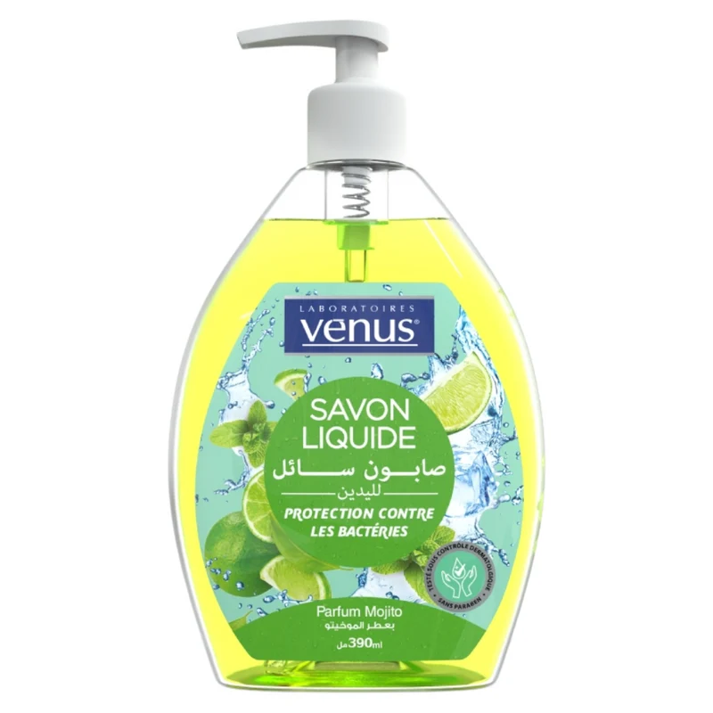 Venus Savon Liquide Protection Contre Les Bactéries Parfum Mojito