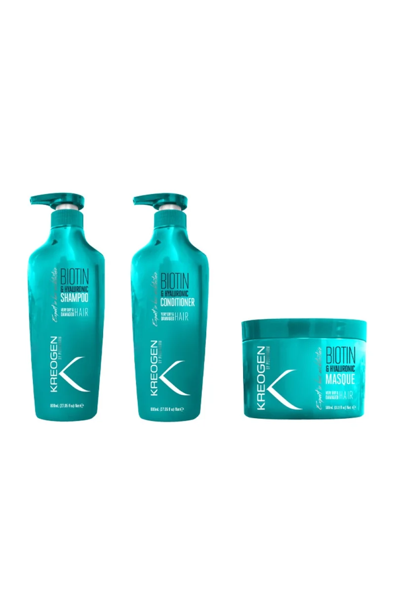 Routine réparatrice - Biotine - Cheveux très secs abîmés - 3 produits