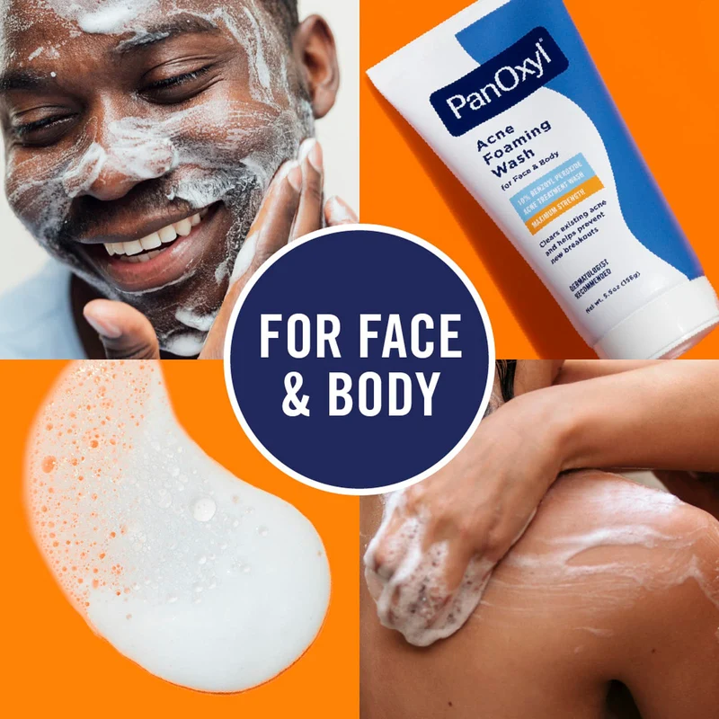 Panoxyl Nettoyant Moussant Contre L'Acné Pour Le Visage Et Le Corps Efficacité Maximale