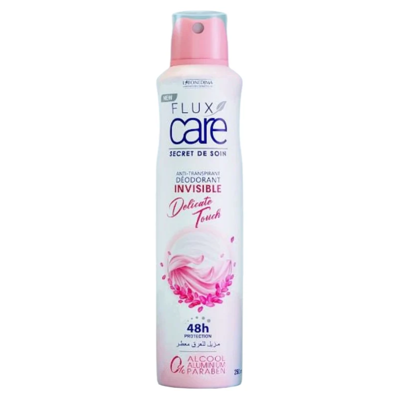 Flux Care Anti-Transpirant Déodorant Invisible Délicate Touch 0% Alcool Aluminium Paraben