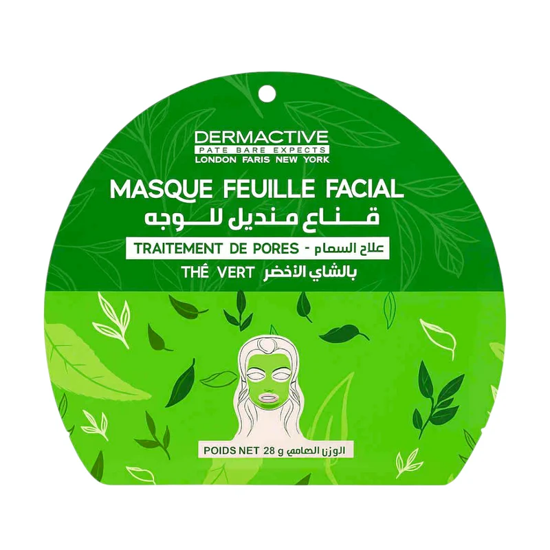 Dermactive Face Care Experts London Paris New York Masque Feuille Facial Traitement De Pores Thé Vert