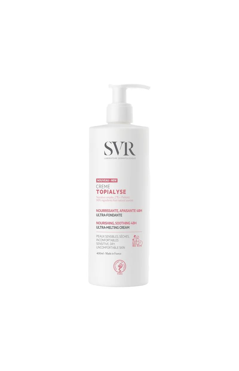 Crème nourrissante anti-dessèchement - Topialyse - Peaux sèches & sensibles - Visage & corps - 400 ml