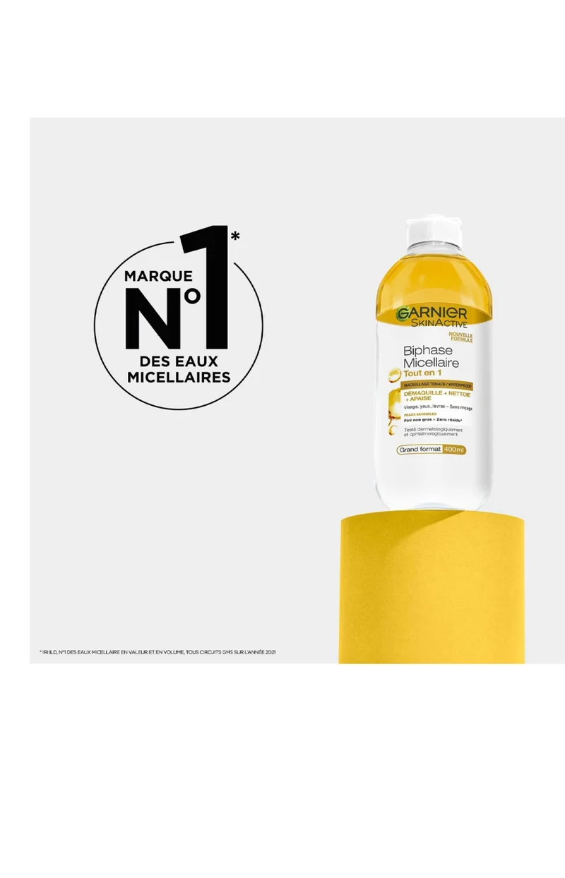Eau micellaire biphasée - SkinActive - Peaux sensibles
