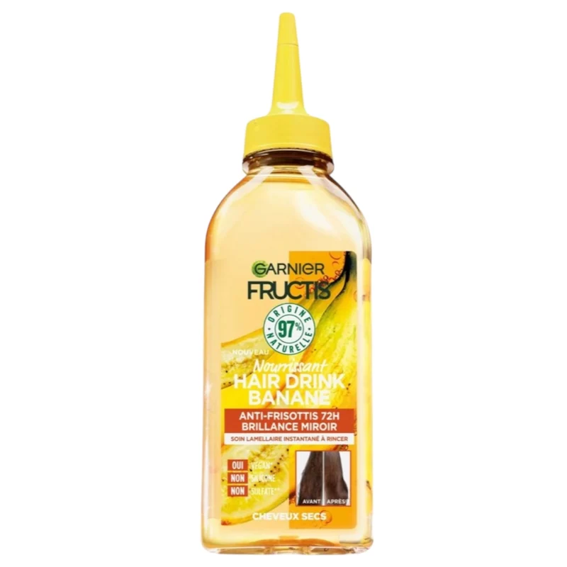 Garnier Fructis Après Shampoing Liquide Soin Lamellaire Instantané À La Banane