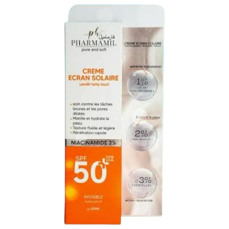 Pharmamil Crème Solaire Pure And Soft Spf 50+