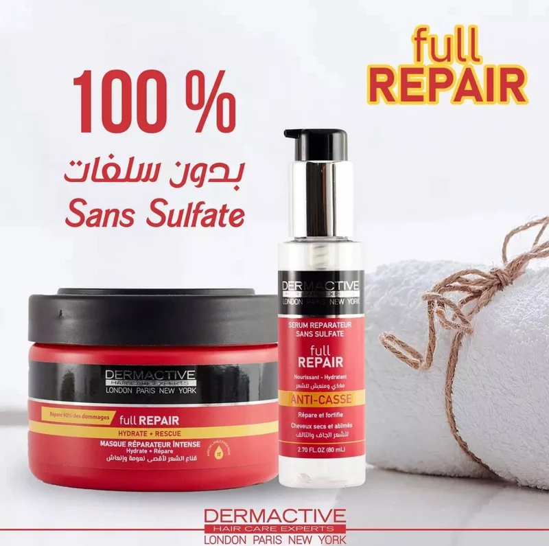 Dermactive Sérum Réparateur Sans Sulfate Full Repair Cheveux Secs Et Abimés