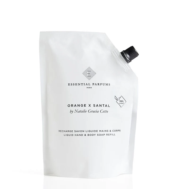 Essential parfums Orange x Santal Sapone Mani & Corpo 500 ml ricarica — Sapone Liquido
