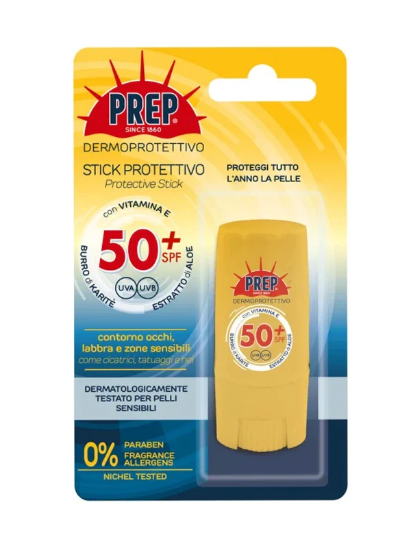 Prep Stick Protettivo Contorno Occhi Labbra Zone Sensibili 9 ml SPF50+ — Solare