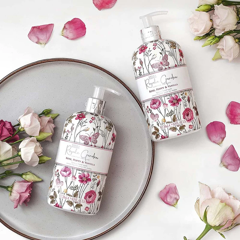 Baylis & harding Sapone liquido per le mani Rosa, Papavero e Vaniglia 500 ml — Sapone per mani liquido