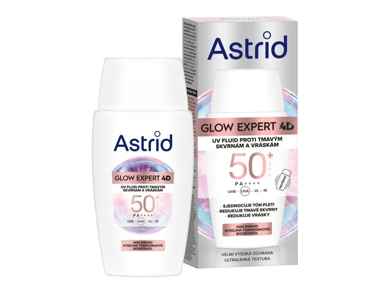 Astrid Glow Expert 4D SPF 50 50 ml — Fluido Viso Antimacchie e Antirughe