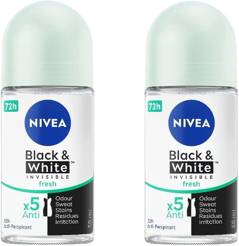Nivea Invisible For Black & White Power Roll-On 50 ml — Antitraspirante roll-on