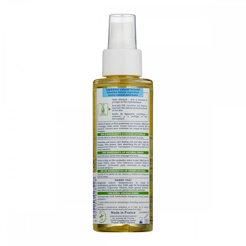 Mustela Bébé Baby Olio da massaggio idratante per neonati dalla nascita 100 ml — Olio corpo