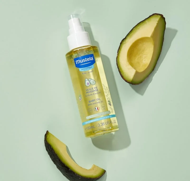 Mustela Bébé Baby Olio da massaggio idratante per neonati dalla nascita 100 ml — Olio da massaggio