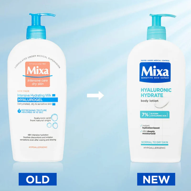 Mixa Lozione corpo idratante Hyalurogel pelli secche e sensibili 400 ml — Lozione corpo