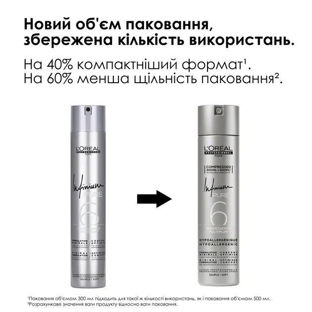 L'oréal Professionnel Infinium Pure Lacca capelli — Lacca per capelli