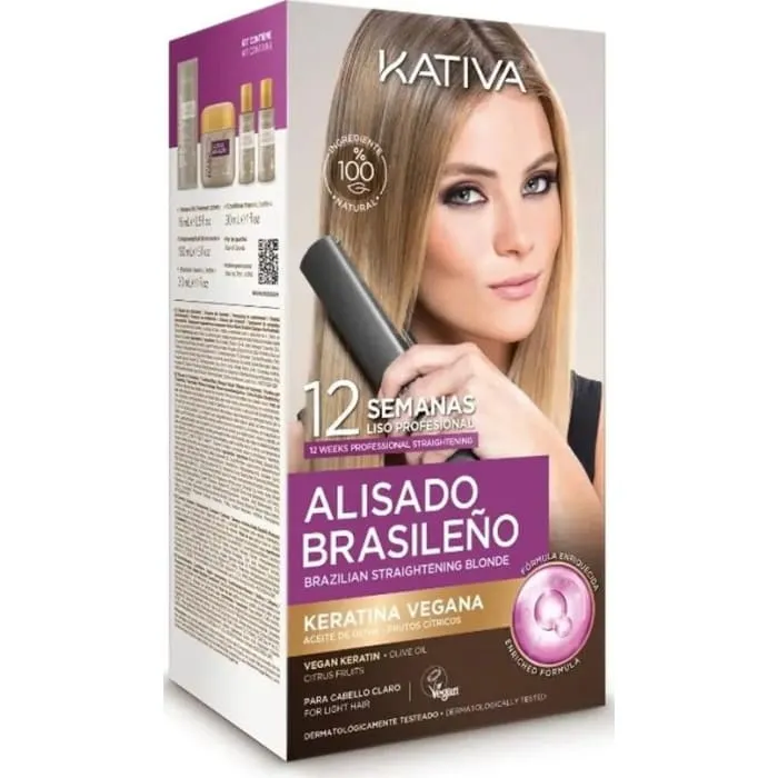 Kativa Kit lisciante brasiliano biondo 225 ml — Trattamento lisciante