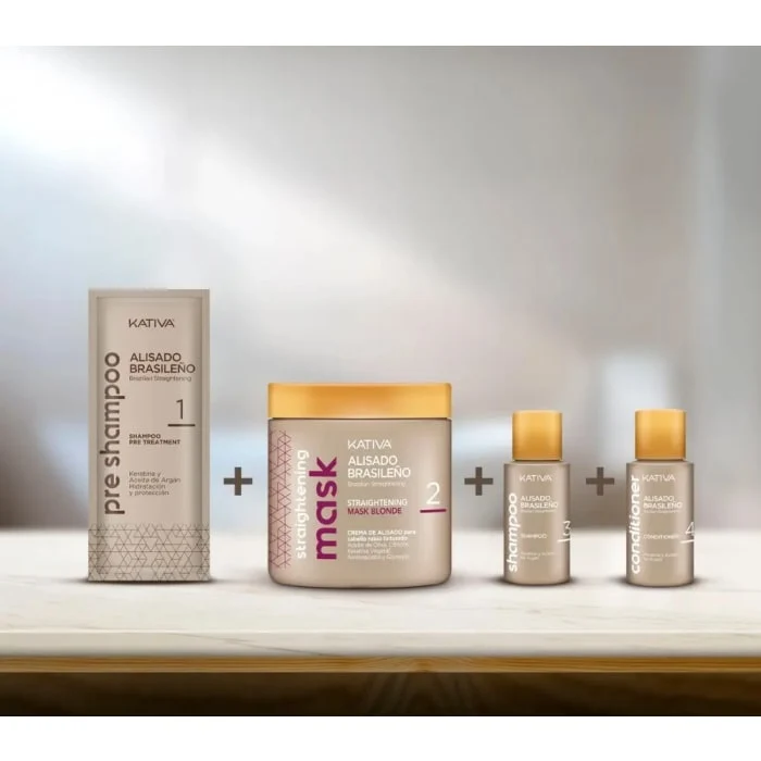 Kativa Kit lisciante brasiliano biondo 225 ml — Trattamento lisciante