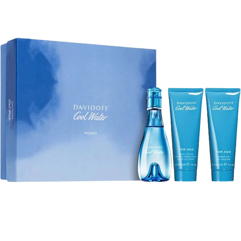 Davidoff Cool Water Woman Great 100 ml + 75 ml Lozione corpo — Set eau de toilette e lozione corpo