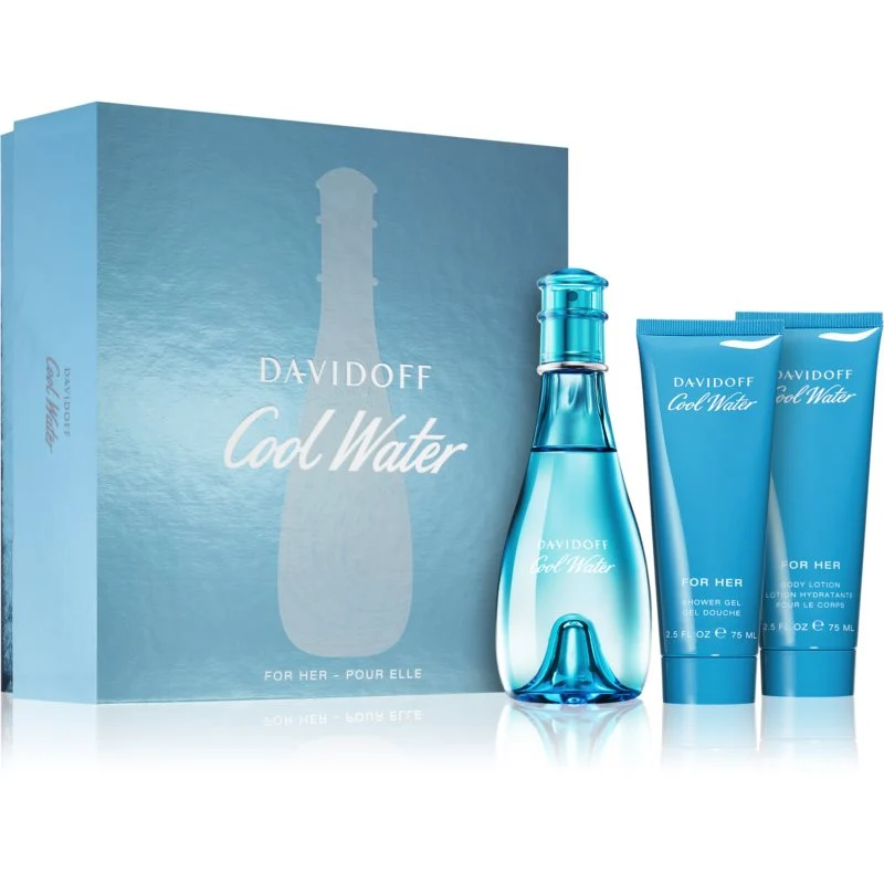 Davidoff Cool Water Woman Great 100 ml + 75 ml — Set eau de toilette e lozione corpo