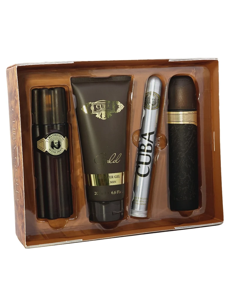 Cuba Gold Eau de Toilette 100 ml + Dopobarba 100 ml + Gel Doccia 200 ml — Cofanetto Eau de Toilette