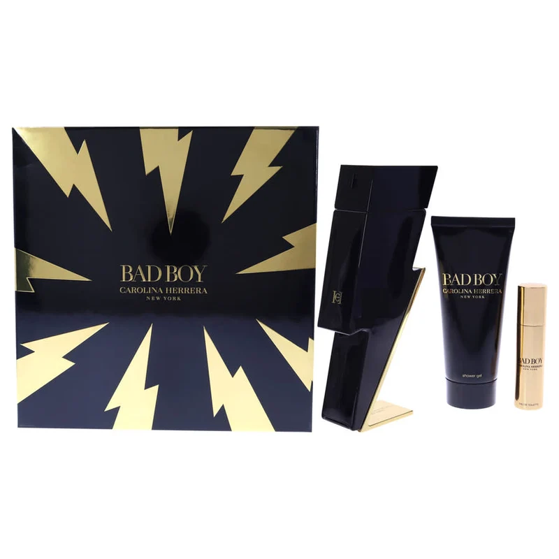 Carolina Herrera Bad Boy 100ml + Gel Doccia 100ml + Miniatura 10ml — Eau de Toilette