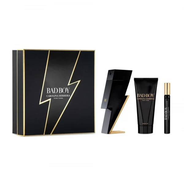 Carolina Herrera Bad Boy 100ml + Gel Doccia 100ml + Miniatura 10ml — Eau de Toilette