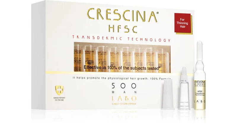 Crescina Transdermic 500 Trattamento crescita capelli uomo 40 x 3,5 ml — Trattamento capelli