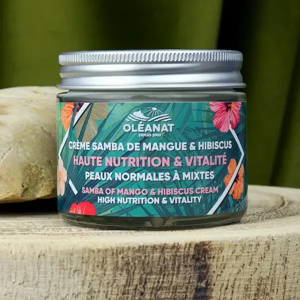 Crème Visage Samba de Mangue & Hibiscus Bio - Oléanat