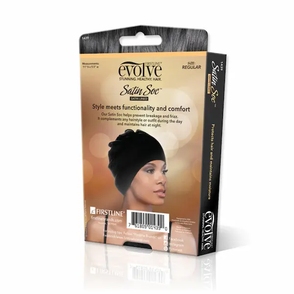 Bonnet doublé en Satin Soc Noir - Evolve
