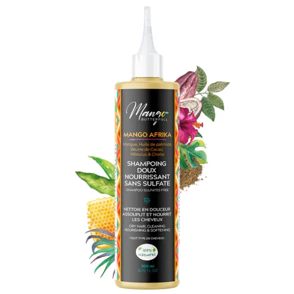 Shampoing Doux Nourrissant Sans Sulfate - Mango Afrika