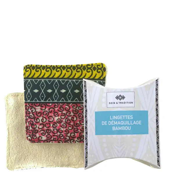 2 Lingettes Démaquillantes Lavables Fibres de Bambou - Soin & Tradition