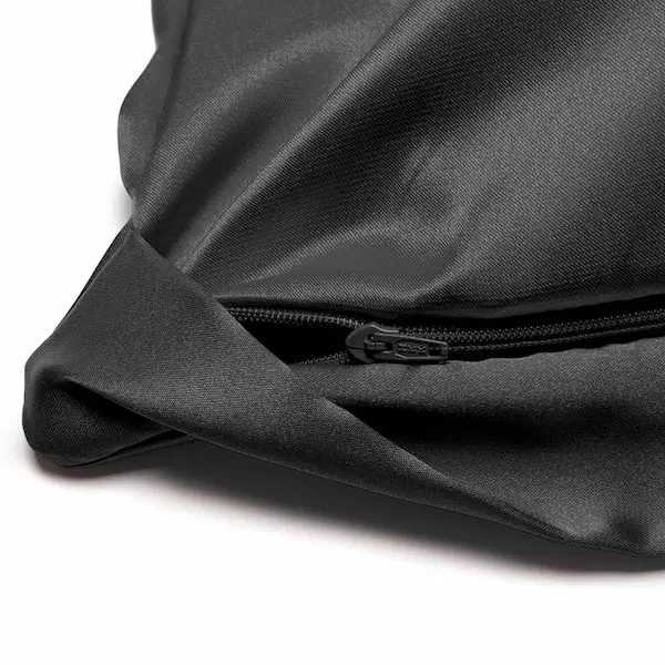 Taie d'oreiller en Satin Noir - Evolve