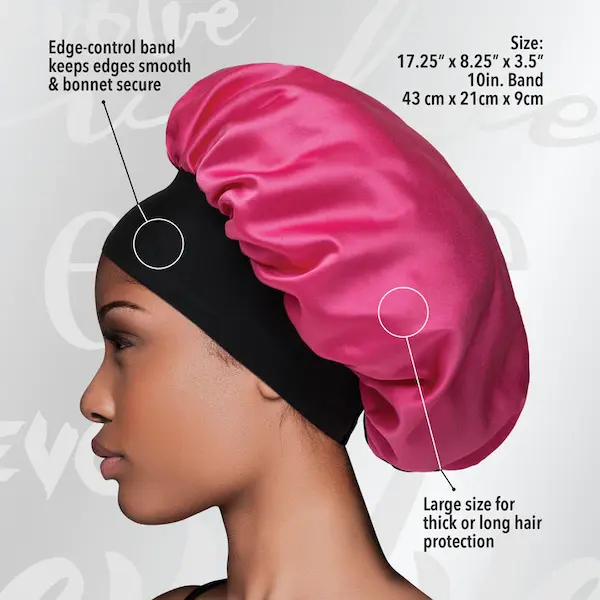 Bonnet Satin à Bord Large pour Cheveux - Evolve