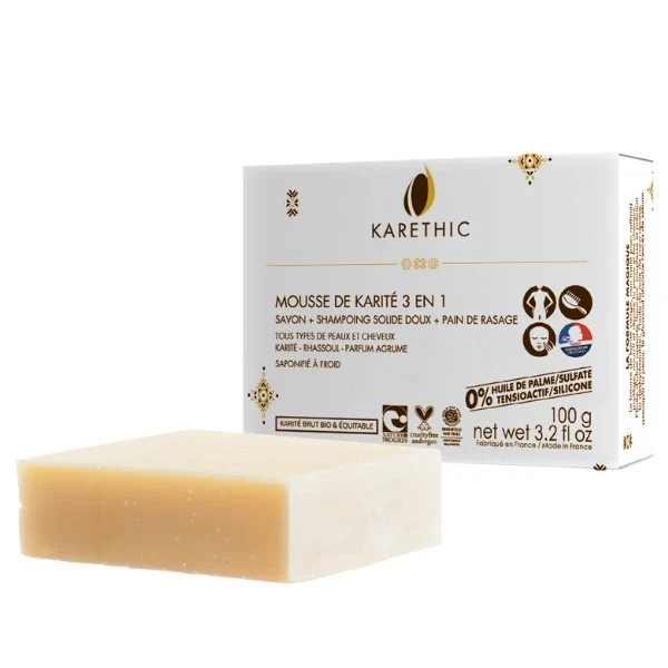 Savon-Shampoing 3 en 1 Mousse de Karité - Karethic