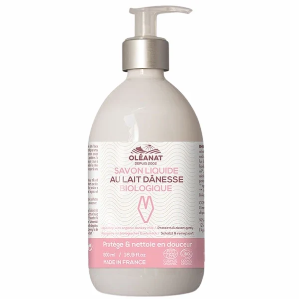 Savon Liquide au Lait d'Ânesse Biologique - Oléanat