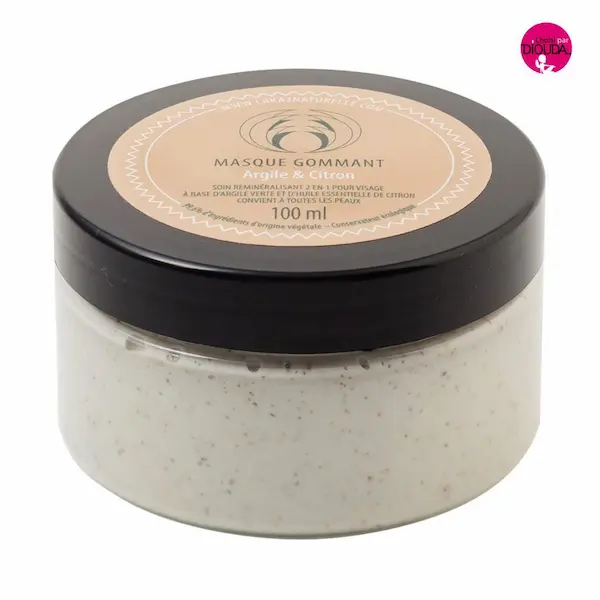 Masque Gommant Visage Argile et Citron BIO 2 en 1 - La Kaz Naturelle