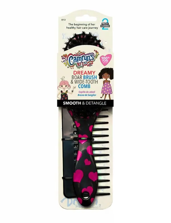 Duo Peigne à dents Larges et Brosse Enfant - Camryn's BFF