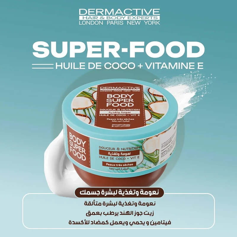 Dermactive Body Care Experts Body Super Food Coco Peaux Trés Séches